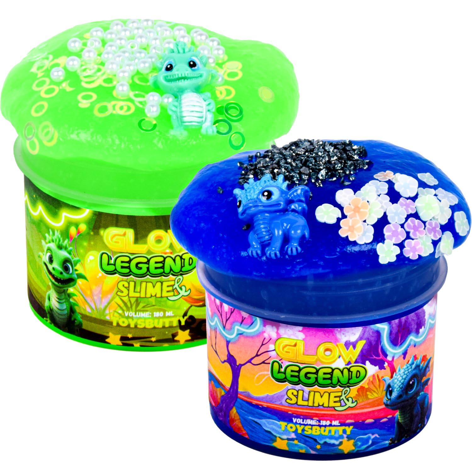 Amazon.com: FINOCLAY Glow in The Dark Slime Kit for Girls Boys, 2